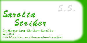 sarolta striker business card